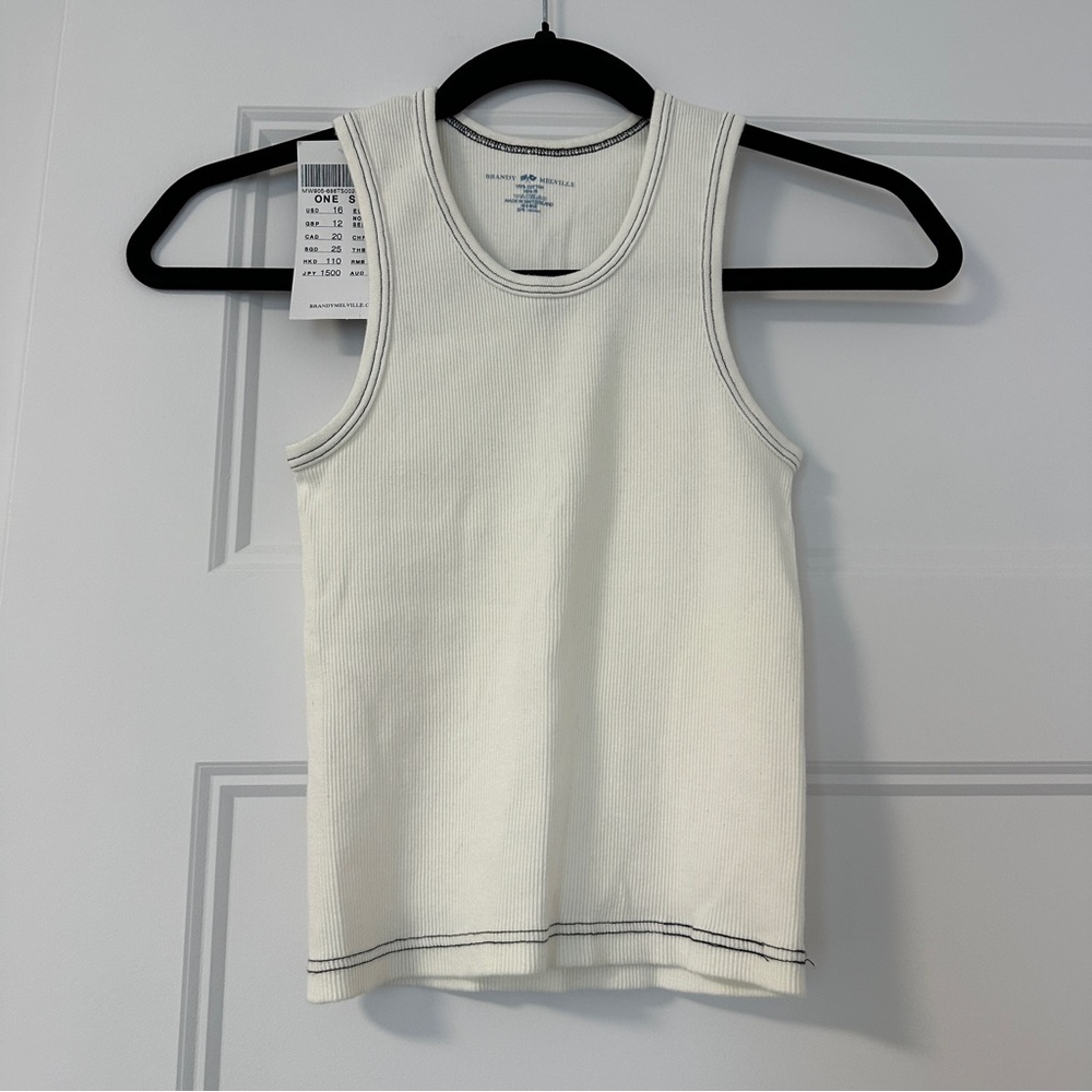 Brandy Melville White Natasha Tank - Picture 1 of 2